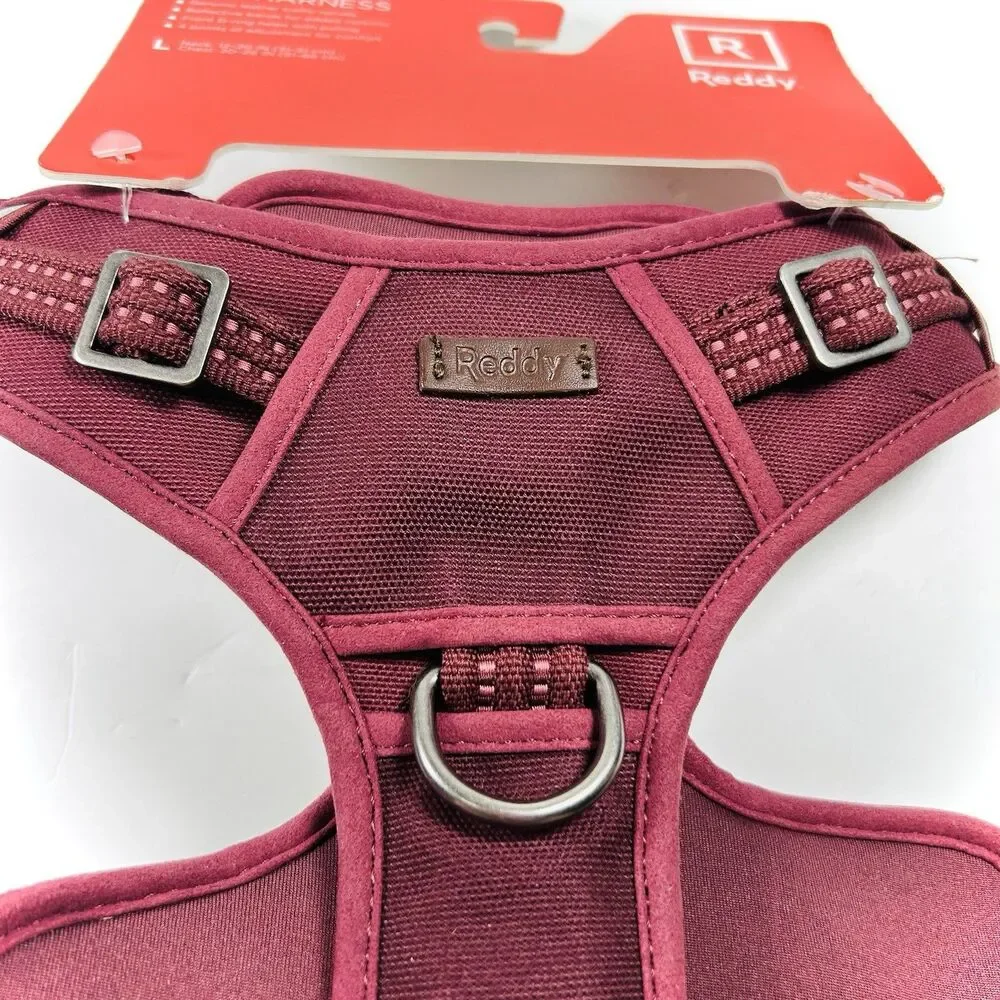 NWT Reddy Dog Harness, Size Large, Burgundy/Brown, Leather Traffic Handle
